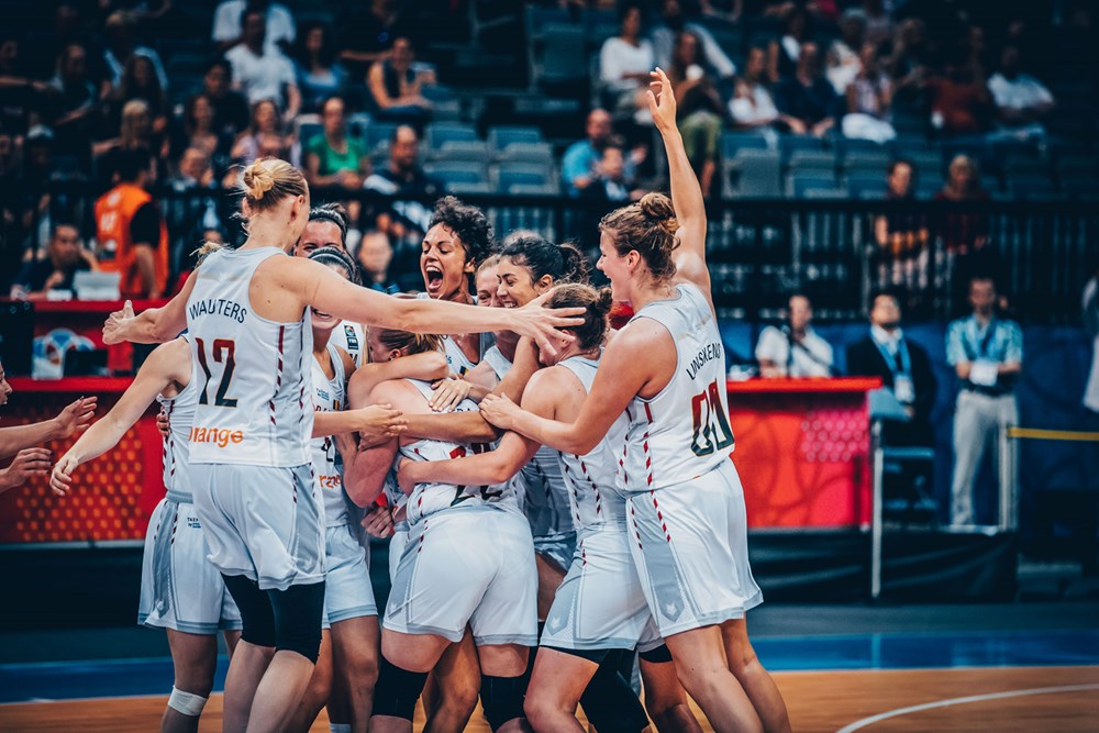 Belgia juhli EM-pronssia Tšekissä järjestetyissä kisoissa 2017. Kuva: FIBA 
